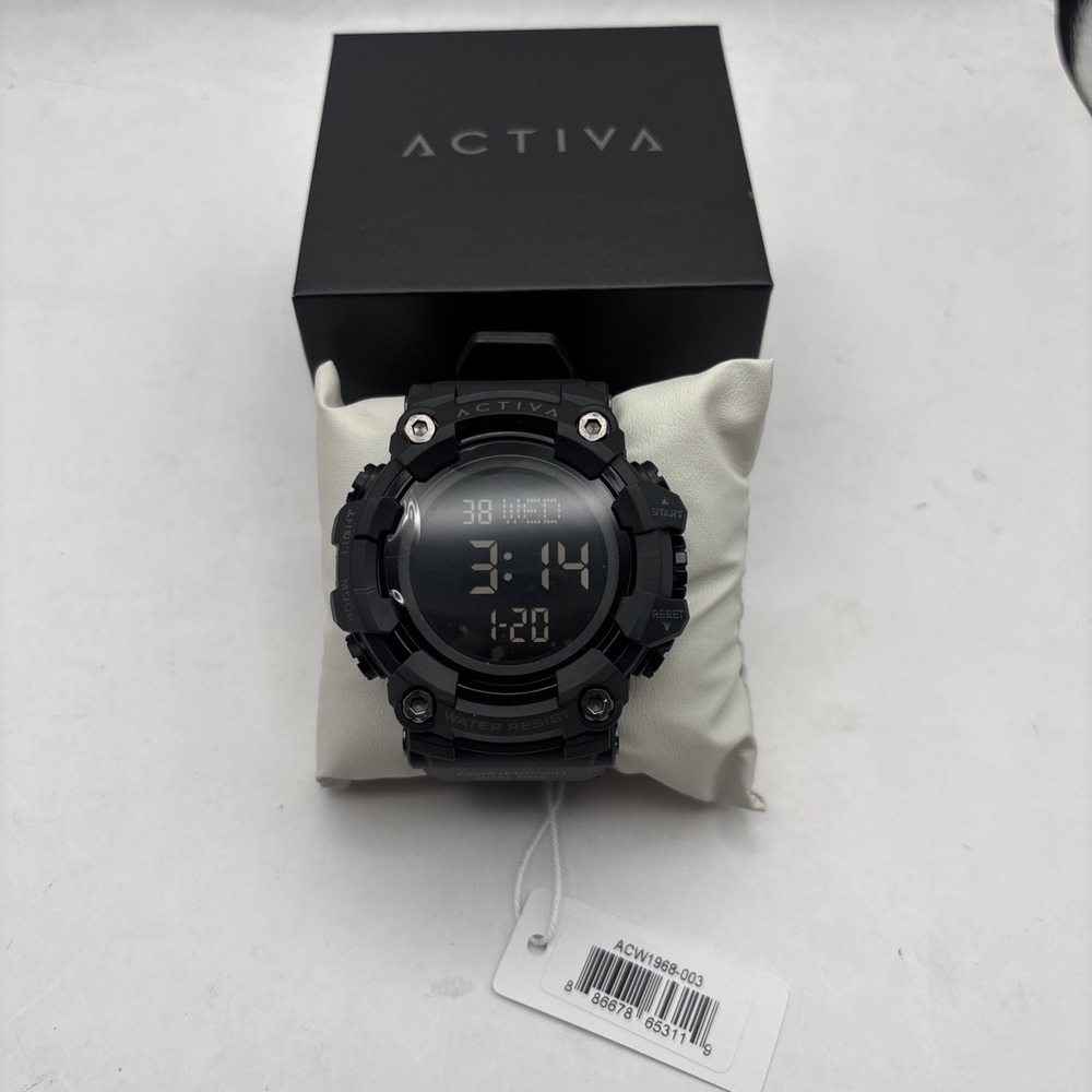 NEW Activa X Invicta Digital Watch 56mm Black‎ Chronograph ACW1968-003